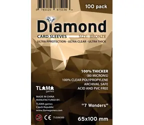 TLAMA games Obaly na karty Diamond Bronze: "7 Wonders" (65x100 mm) (80 mikronů, 100 ks)