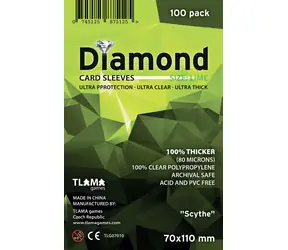 TLAMA games Obaly na karty Diamond Lime: "Scythe" (70x110 mm) (80 mikronů, 100 ks)