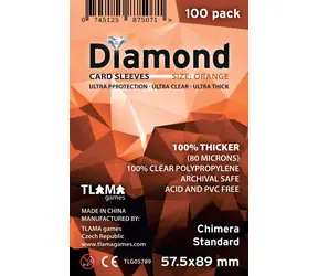 TLAMA games Obaly na karty Diamond Orange: Chimera Standard (57,5x89 mm) (80 mikronů, 100 ks)