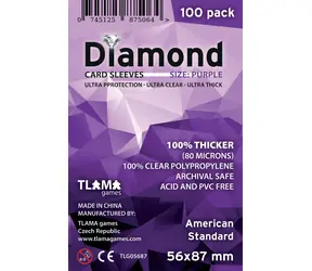 TLAMA games Obaly na karty Diamond Purple: American Standard (56x87 mm) (80 mikronů, 100 ks)