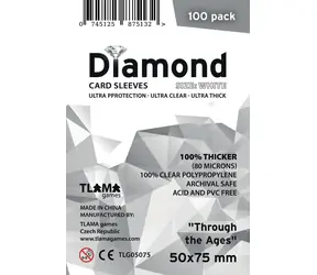 TLAMA games Obaly na karty Diamond White: "Through the Ages" (50x75 mm) (80 mikronů, 100 ks)