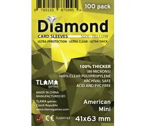 TLAMA games Obaly na karty Diamond Yellow: American Mini (41x63 mm) (80 mikronů, 100 ks)