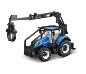 Bburago FARMLAND Lesní traktor se 3 kládami - New Holland T7.315 HD / 10cm / od 3 let