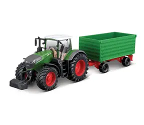 Bburago FARMLAND Traktor Fendt 1050 s dvoustranným sklápěcím přívěsem / 10 cm / od 3 let