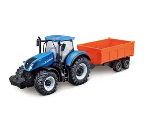 Bburago FARMLAND Traktor New Holland T7.315 HD s vyklápěcím přívěsem / 10 cm / od 3 let