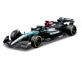 Bburago RACE Formule F1 v dekorativním boxu - Mercedes-AMG Petronas W15 (2024) #63 G.Russell / 1:43 / od 14 let