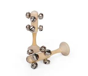 Bigjigs Toys Rolničky mini přírodní 1ks / od 0 let
