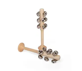 Bigjigs Toys Rolničky přírodní 1ks / od 0 let