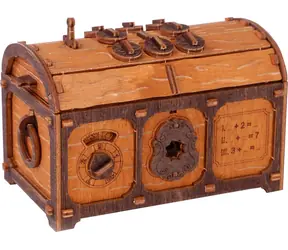 WOODEN CITY 3D dřevěné puzzle Escape room: Truhla s pokladem 165 dílků / od 14 let