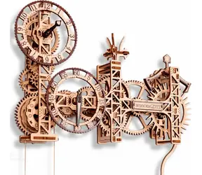 WOODEN CITY 3D puzzle Steampunk nástěnné hodiny 269 dílků / od 14 let