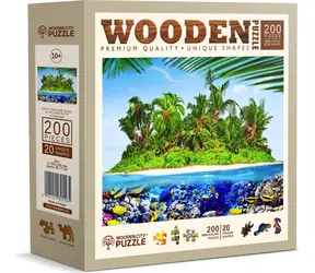 WOODEN CITY Dřevěné puzzle Exotický ostrov pokladů 200 dílků / od 10 let
