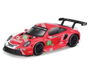 Bburago RACE Porsche 911 RSR v dekorativním boxu červená / 1:43 / od 14 let
