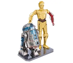 Metal Earth 3D puzzle Star Wars: R2D2 a C-3PO / deluxe set / 130 dílků / od 14 let