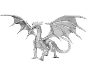 Metal Earth 3D puzzle Premium Series: Ocelový drak / 223 dílků / od 14 let