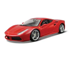 Bburago RACE+PLAY Ferrari 488 GTB červená / 1:18 / od 3 let