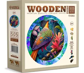 WOODEN CITY Dřevěné puzzle Pestrobarevný pták 505 dílků / od 10 let