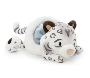NICI GREEN Plyšový sněžný leopard Eleni Snowbell – ležící / 20 cm / od 0 měsíců 