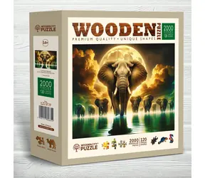 WOODEN CITY Dřevěné puzzle Sloní sny 2000 dílků / od 14 let