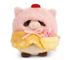 NICI plyš MyMochi Kravička Moona 8cm v kostýmu zmrzliny a milkshake - set dárkové balení / od 12 měsíců