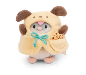 NICI plyš MyMochi Křeček Shai 8cm v kostýmu pejska a sušenkou - set dárkové balení / od 12 měsíců
