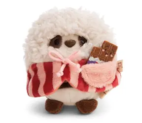 NICI plyš MyMochi Panda Kono 8cm v kostýmu popcorn s čokoládou - set dárkové balení / od 12 měsíců