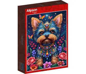 ALIPSON Puzzle Pejsek v říši květin / 1000 dílků / od 14 let