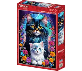 ALIPSON Puzzle Mateřská láska: Kočky / 1000 dílků / od 14 let