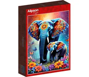 ALIPSON Puzzle Mateřská láska: Sloni / 1000 dílků / od 14 let