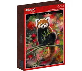 ALIPSON Puzzle Panda červená na větvi / 1000 dílků / od 14 let