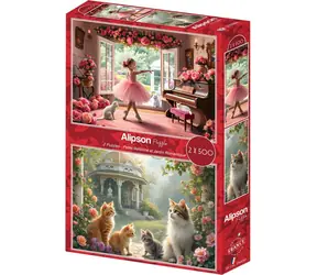 ALIPSON Puzzle Malá balerína a Romantická zahrada / 2x500 dílků / od 12 let