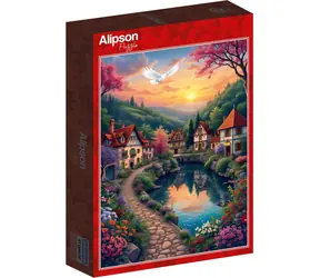 ALIPSON Puzzle Vesnice u vody / 500 dílků / od 12 let