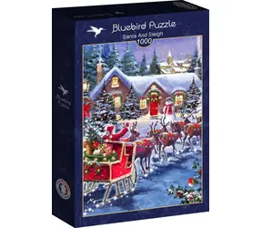 BLUEBIRD Puzzle Santa a sáně / 1000 dílků / od 14 let
