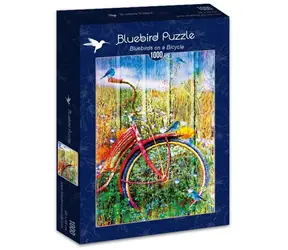 BLUEBIRD Puzzle Modří ptáčci na kole / 1000 dílků / od 14 let