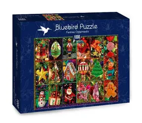 BLUEBIRD Puzzle Vánoční ozdoby / 1000 dílků / od 14 let