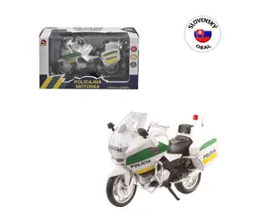 MaDe 10842 - Motorka policejní kovová CZ 18 cm / od 3 let