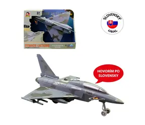 MaDe 25549 - Stíhací letadlo SK na setrvačník na baterie se světlem a zvukem / od 3 let
