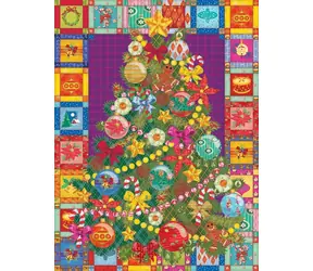 COBBLE HILL Puzzle Vánoční stromek na přikrývce XL / 275 dílků / od 9 let