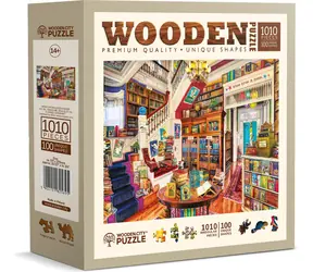 WOODEN CITY Dřevěné puzzle Přání v knihovně / 1010 dílků / od 14 let