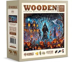 WOODEN CITY Dřevěné puzzle Halloweenský Pán smrti / 1010 dílků / od 14 let