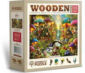 WOODEN CITY Dřevěné puzzle Houbová říše divů / 1010 dílků / od 15 let