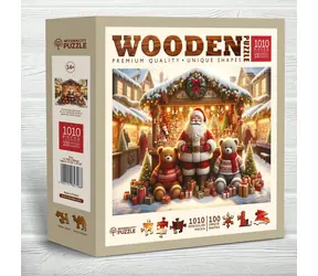 WOODEN CITY Dřevěné puzzle Vánoční trhy / 1010 dílků / od 14 let