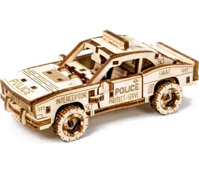 WOODEN CITY 3D Dřevěné puzzle Superfast Police Car / 103 dílků / od 8 let
