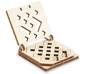 WOODEN CITY 3D Dřevěné puzzle hlavolam mini Had / 17 dílků / od 14 let