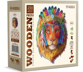 WOODEN CITY Dřevěné puzzle Mystický lev / 250 dílků / od 14 let