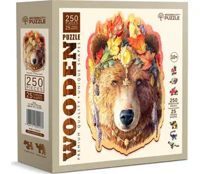 WOODEN CITY Dřevěné puzzle Stylový medvěd / 250 dílků / od 10 let