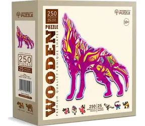 WOODEN CITY Dřevěné puzzle Vyjící vlk / 250 dílků / od 10 let