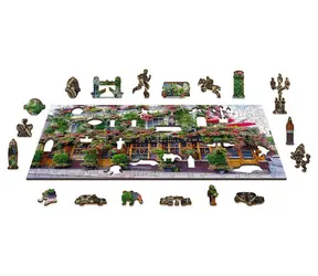 WOODEN CITY Dřevěné puzzle Londýnská hospoda 2v1 / 300 dílků / EKO / od 8 let