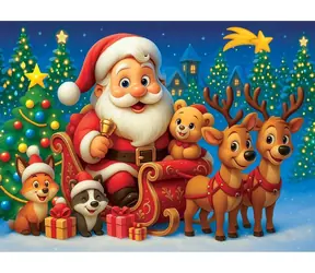 WOODEN CITY Dřevěné puzzle Santa Claus / 40 dílků / od 5 let