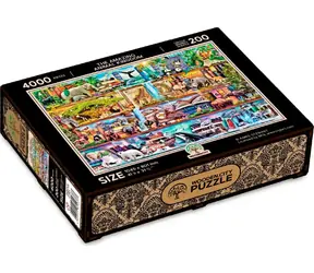 WOODEN CITY Dřevěné puzzle Úžasné království zvířat / 4000 dílků / od 14 let