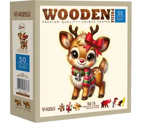 WOODEN CITY Dřevěné puzzle Zimní přítel / 50 dílků / od 10 let